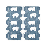 polar bear mother her child pattern Gauze Curtain