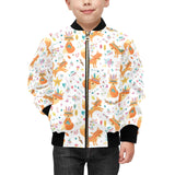 cute tribal fox pattern Kids' Boys' Girls' Bomber Jacket