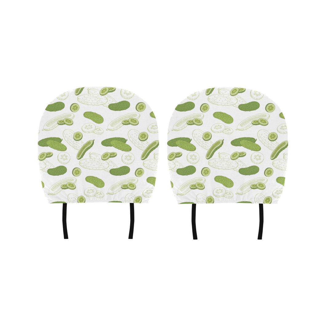 Cucumber sketch pattern Car Headrest Cover