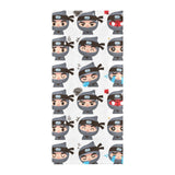 Cute ninja design pattern Beach Towel