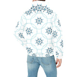 nautical steering wheel chain Men's Padded Hooded Jacket