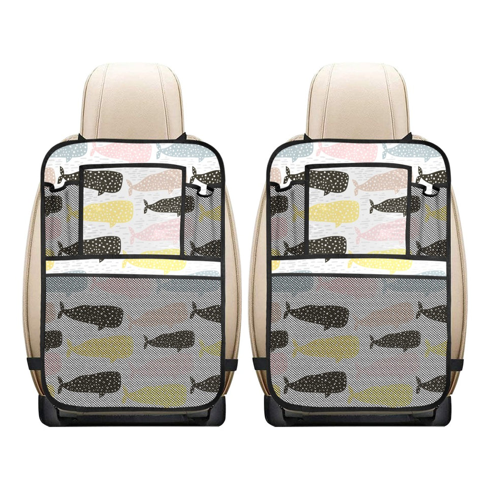 Whale dot pattern Car Seat Back Organizer