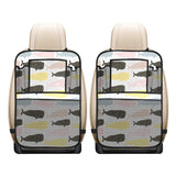 Whale dot pattern Car Seat Back Organizer
