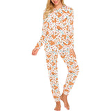Squirrel Pattern Print Design 05 Women's All Over Print Pajama Set