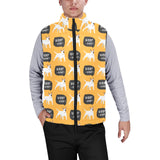 Bull Terrier Pattern Print Design 03 Men's Padded Vest