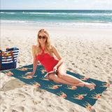 Camel pattern blue blackground Beach Towel