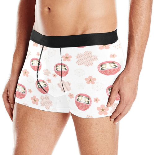 Daruma japanese wooden doll cherry blossom flower Men's All Over Print Boxer Briefs Men's Underwear