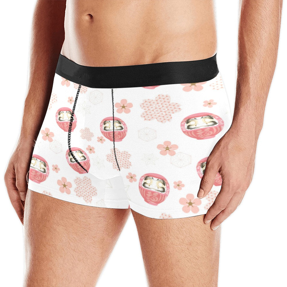 Daruma japanese wooden doll cherry blossom flower Men's All Over Print Boxer Briefs Men's Underwear
