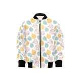 colorful onions white background Kids' Boys' Girls' Bomber Jacket
