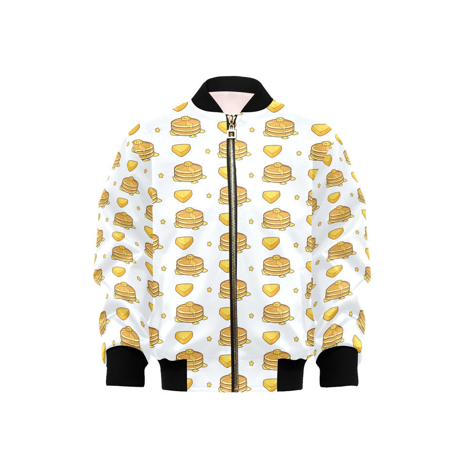 Pancake Pattern Print Design 03 Kids' Boys' Girls' Bomber Jacket