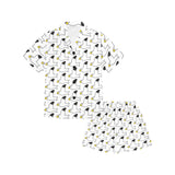 Seagull Pattern Print Design 05 Kids' Boys' Girls' V-Neck Short Pajama Set