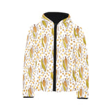 Corn Pattern Print Design 02 Kids' Boys' Girls' Padded Hooded Jacket