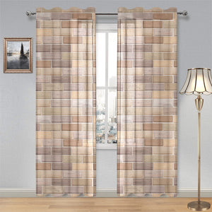 Brick Printed Pattern Print Design 01 Gauze Curtain