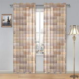 Brick Printed Pattern Print Design 01 Gauze Curtain