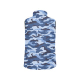 Blue camouflage pattern Men's Padded Vest