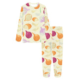 Onion garlic white red pattern Women's All Over Print Pajama Set
