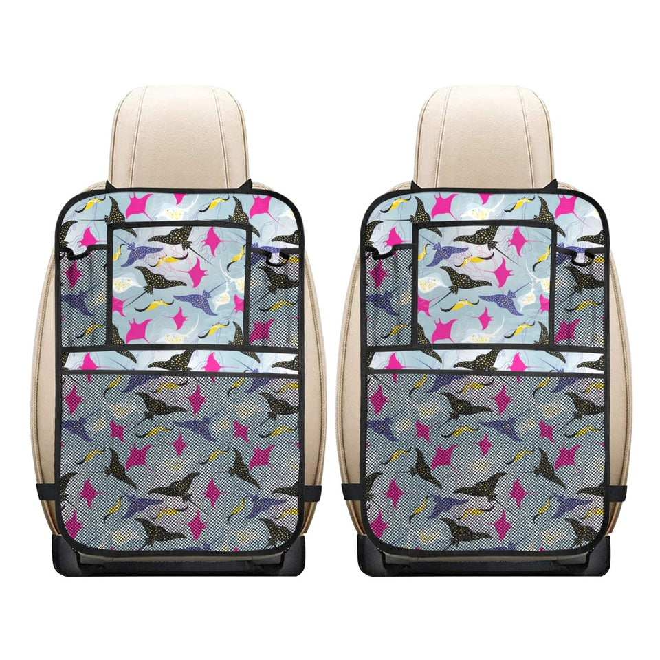 Stingray Pattern Print Design 01 Car Seat Back Organizer