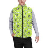 Slices of Lime design pattern Men's Padded Vest