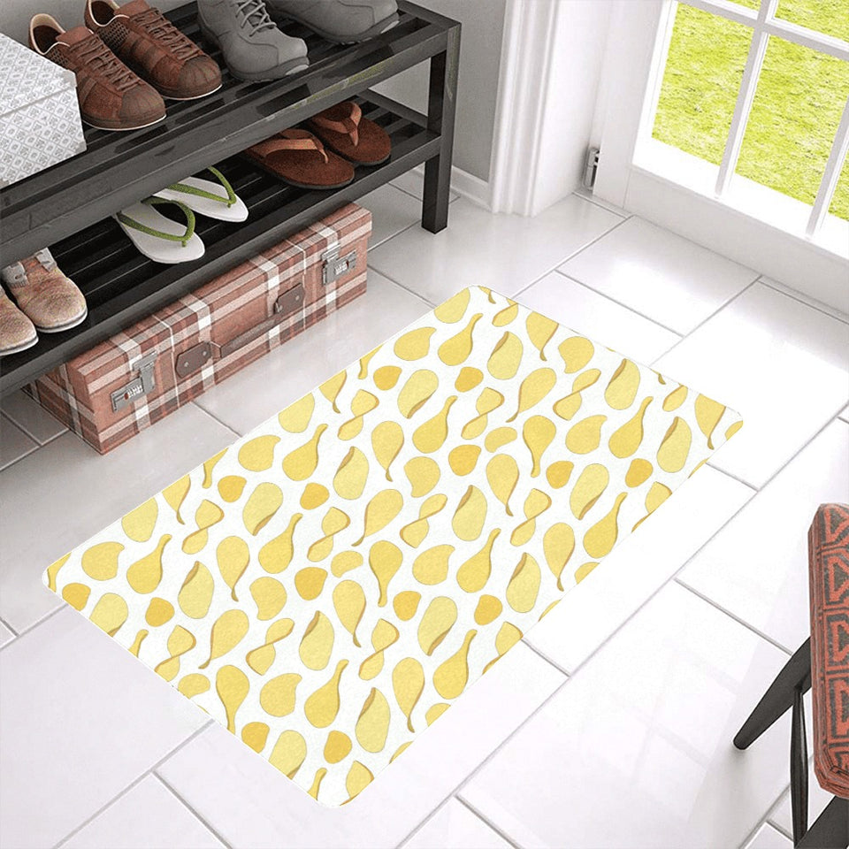 Potato Chips Pattern Print Design 02 Doormat