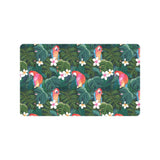Parrot Palm tree leaves flower hibiscus pattern Doormat