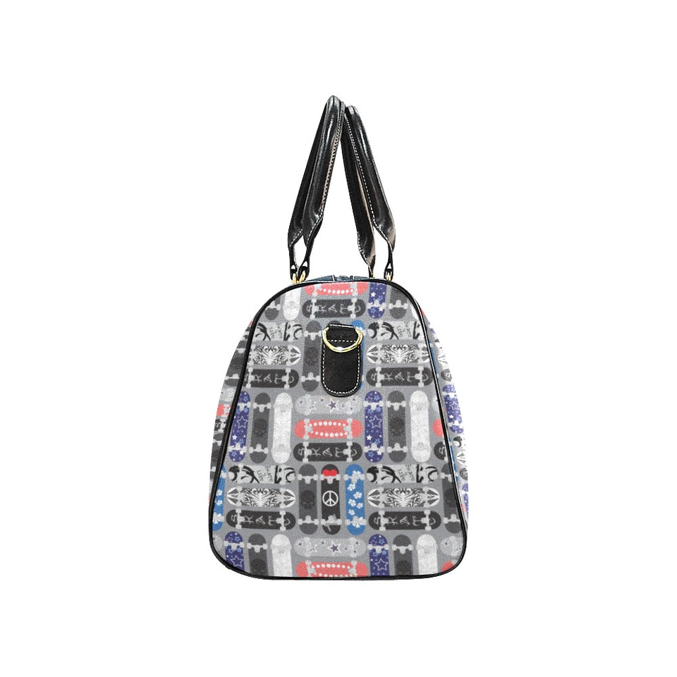 Skate Board Pattern Print Design 04 Travel Bag