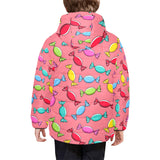 Colorful wrapped candy pattern Kids' Boys' Girls' Padded Hooded Jacket