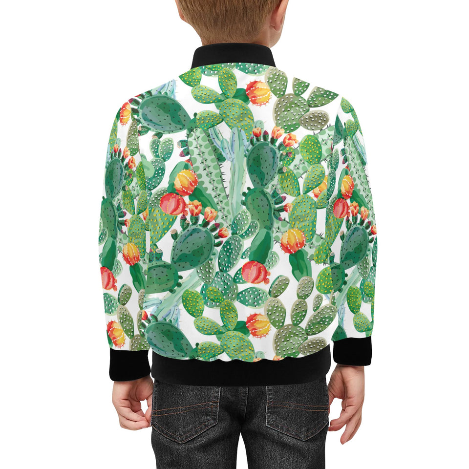 Cactus design pattern copy Kids' Boys' Girls' Bomber Jacket
