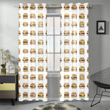 Hamburger Pattern Print Design 02 Gauze Curtain