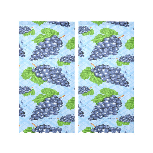 Watercolor grape pattern Gauze Curtain