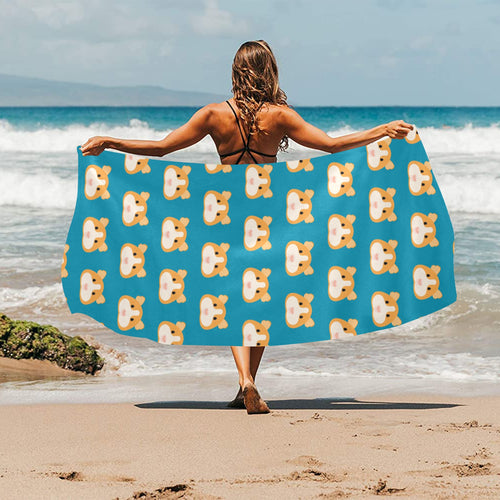 Guinea Pig Pattern Print Design 03 Beach Towel