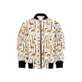 Giraffe Pattern Print Design 04 Kids' Boys' Girls' Bomber Jacket