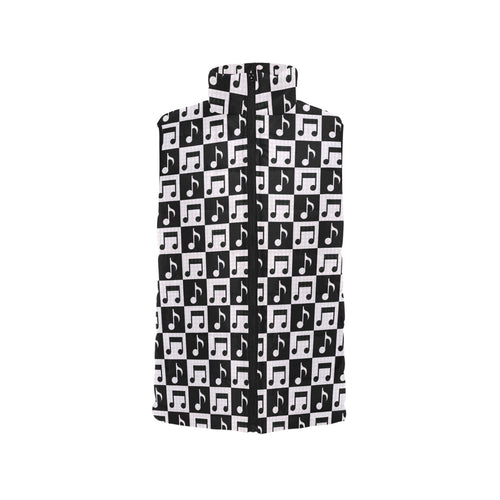Music Notes Pattern Print Design 01 Men's Padded Vest