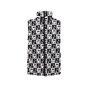 Music Notes Pattern Print Design 01 Men's Padded Vest