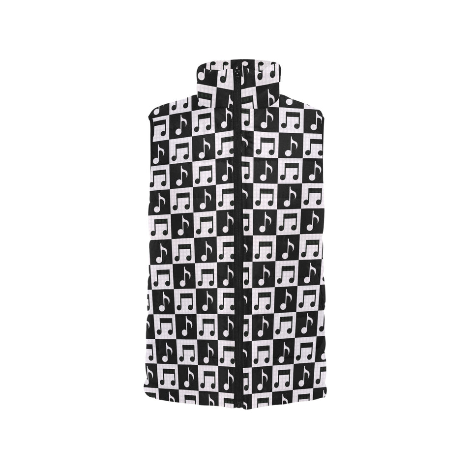 Music Notes Pattern Print Design 01 Men's Padded Vest