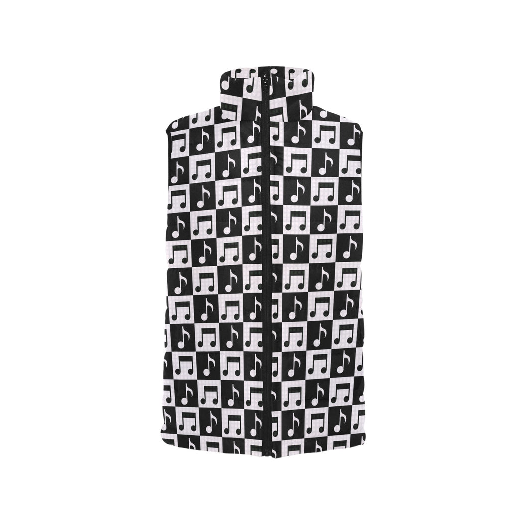 Music Notes Pattern Print Design 01 Men's Padded Vest