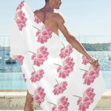 Pink lotus waterlily pattern Beach Towel