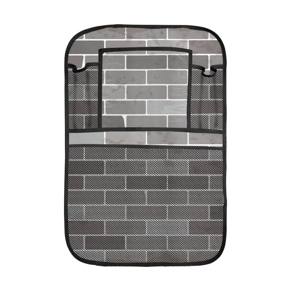 Brick Printed Pattern Print Design 05 Car Seat Back Organizer