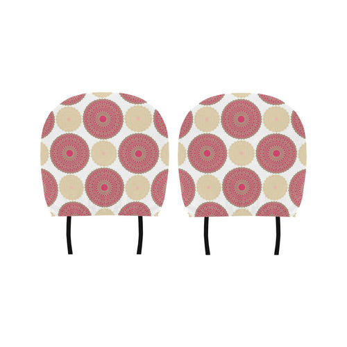 Circle indian pattern Car Headrest Cover