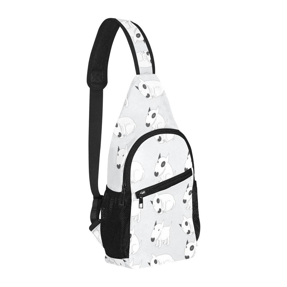 Bull Terrier Pattern Print Design 01 All Over Print Chest Bag