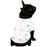 colorful unicorn rainbow heart pattern All Over Print Pet Dog Round Neck Fuzzy Shirt