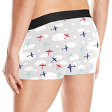 Airplane cloud grey background Men's All Over Print Boxer Briefs Men's Underwear
