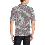 Spider web cobweb design color pattern Men's All Over Print Polo Shirt