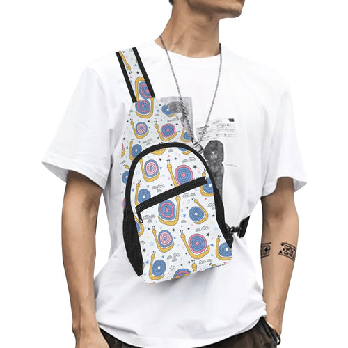 Snail Pattern Print Design 05 All Over Print Chest Bag