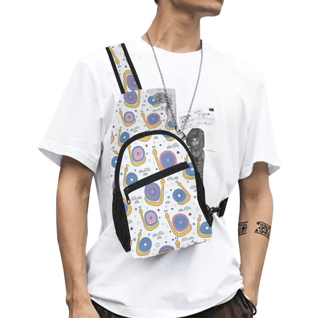 Snail Pattern Print Design 05 All Over Print Chest Bag