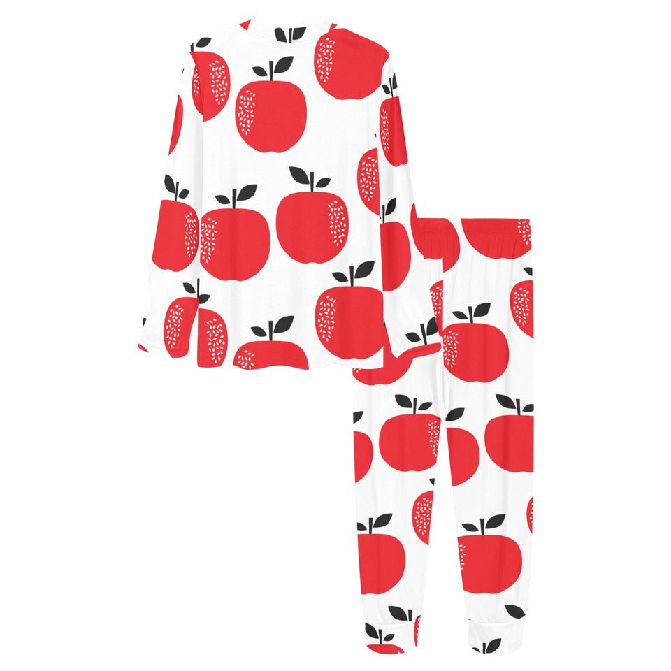 red apples white background Women's All Over Print Pajama Set