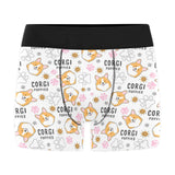 Corgi Dog Pattern Men's All Over Print Boxer Briefs Men's Underwear
