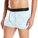 White cute pomeranian pattern Men's All Over Print Boxer Briefs Men's Underwear