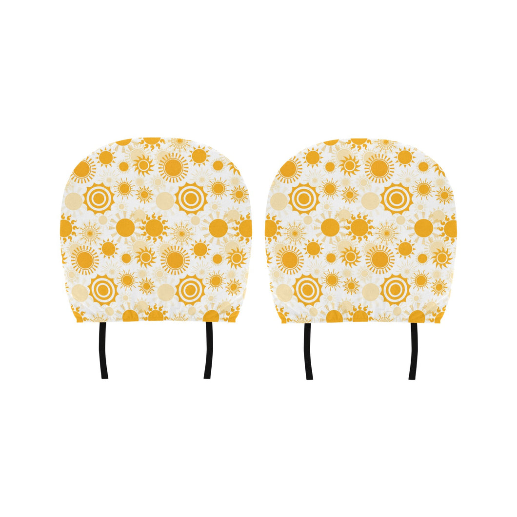 Sun design pattern Car Headrest Cover