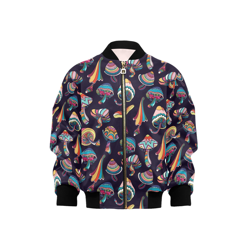 Colorful mushroom pattern Kids' Boys' Girls' Bomber Jacket