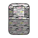 Mustache Beard Pattern Print Design 02 Car Seat Back Organizer